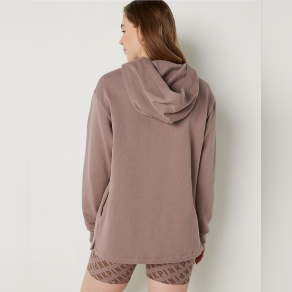 LAST CHANCE!!! PINK VS FLEECE CAMPUS HOODIE Size XS Brown - Picture 4 of 4